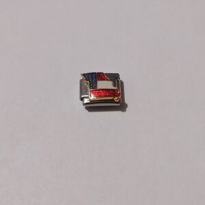 Missouri American Flag Italian Link Stainless‎ Steel Nomination Charm